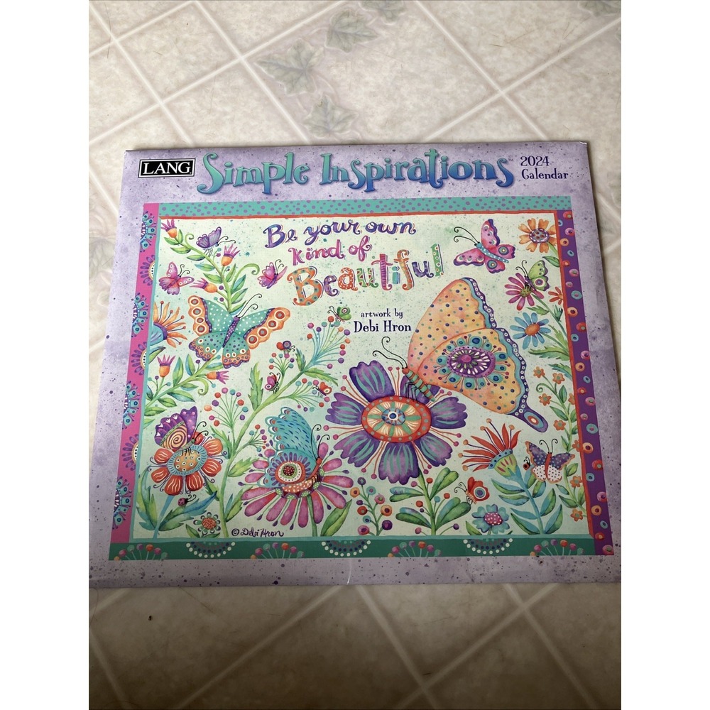 Lang Simple Inspirations 2024 Wall Calendar with Sleeve‎ Debi Hron Be your own